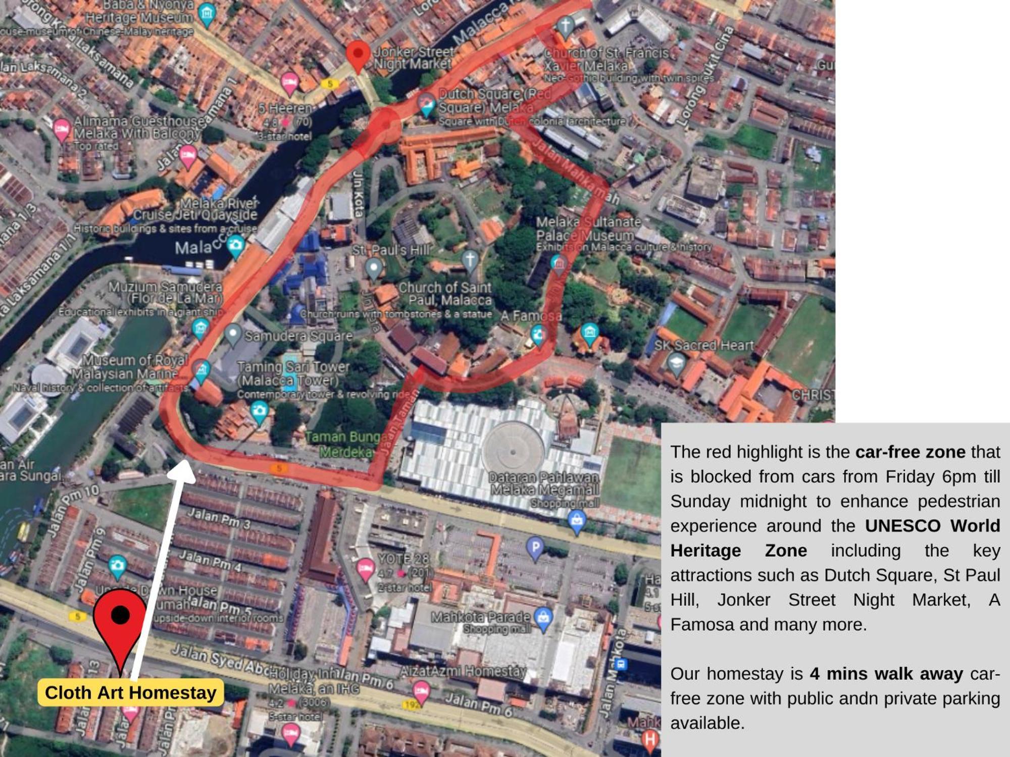 "Cloth Art Homestay" 4 Min Walk To Car Free Zone By Shine Stay Malacca Εξωτερικό φωτογραφία